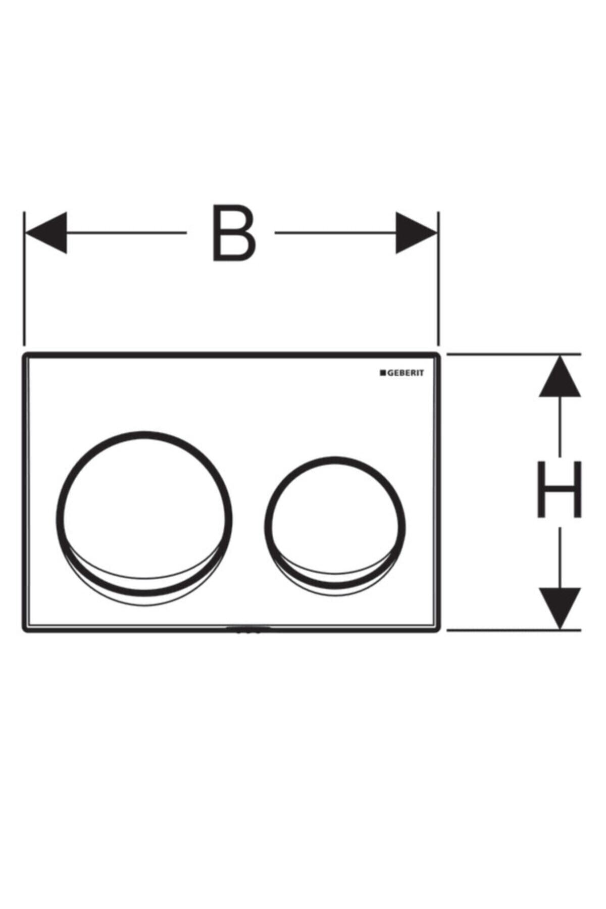 Geberıt Alpha Kumanda Kapagı Cıft Basmalı Parlak Krom 115.040.21.1