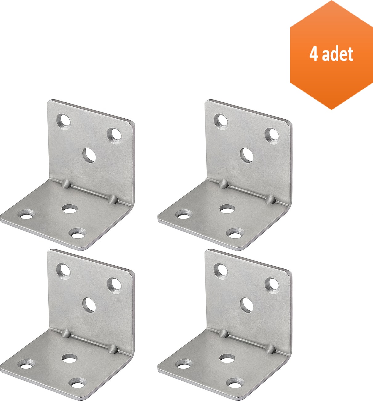 Mobilya Eşya Dolap Deprem Sabitleyici Köşebent Bağlantı Aparatı L Demiri Gönye 40X40X40 mm (4 Adet)