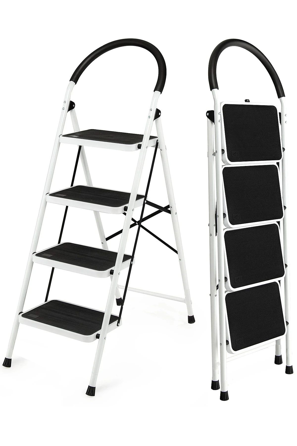 Merdiven Geniş 4 Basamaklı Kaymaz Katlanır Kilitli A Tipi Cg015