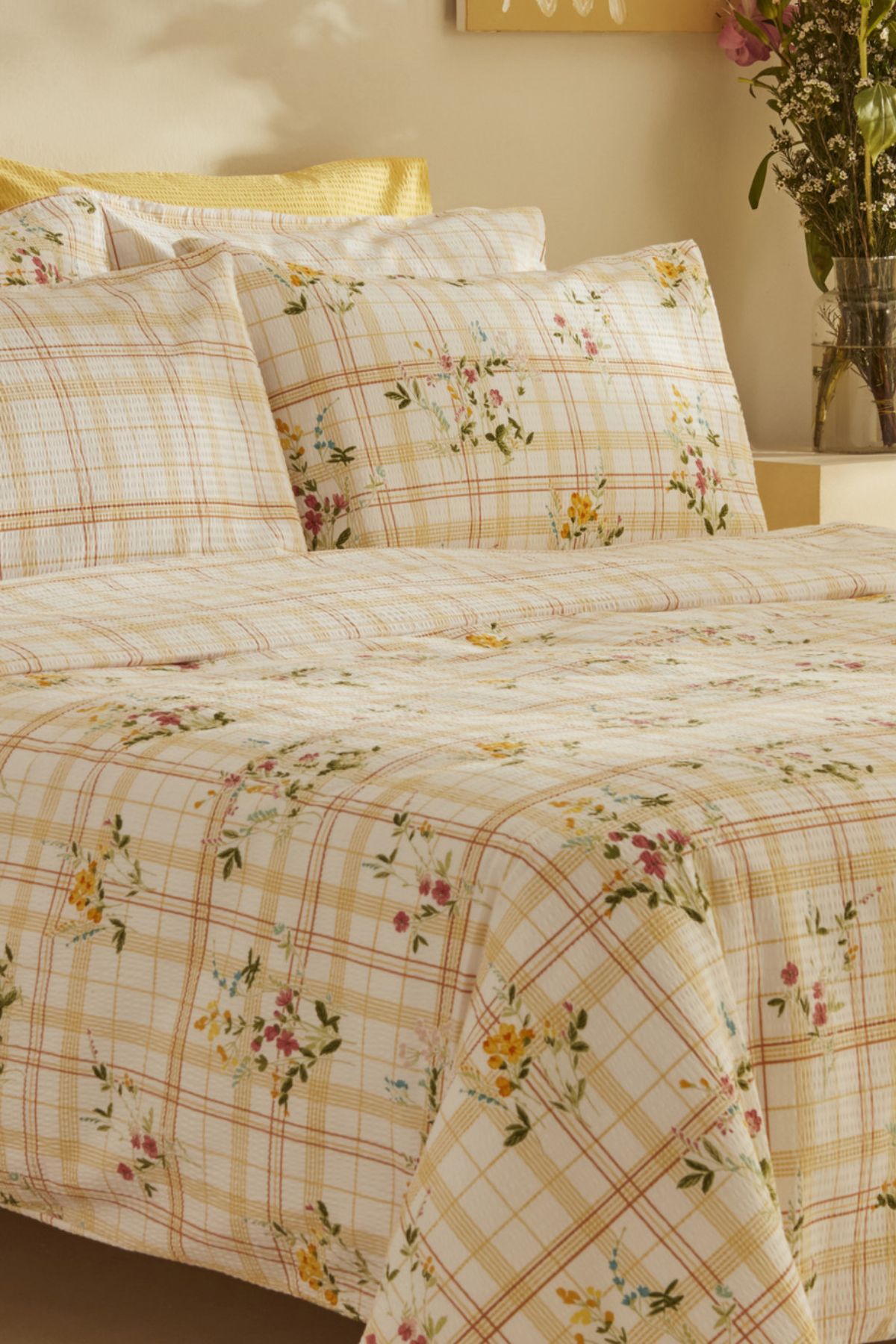 Minella %100 Pamuk Soft Touch Çift Kişilik Nevresim Takımı Sarı
