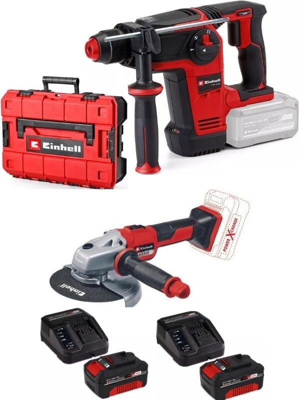 Tp-Hd 18/26 Li Bl Akülü Pnömatik Matkap Axxio 18/150 Avuç Taşlama 2X4.0AH Akülü Kömürsüz Set