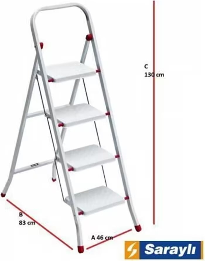 Pratik Metal Merdiven 4 Basamaklı