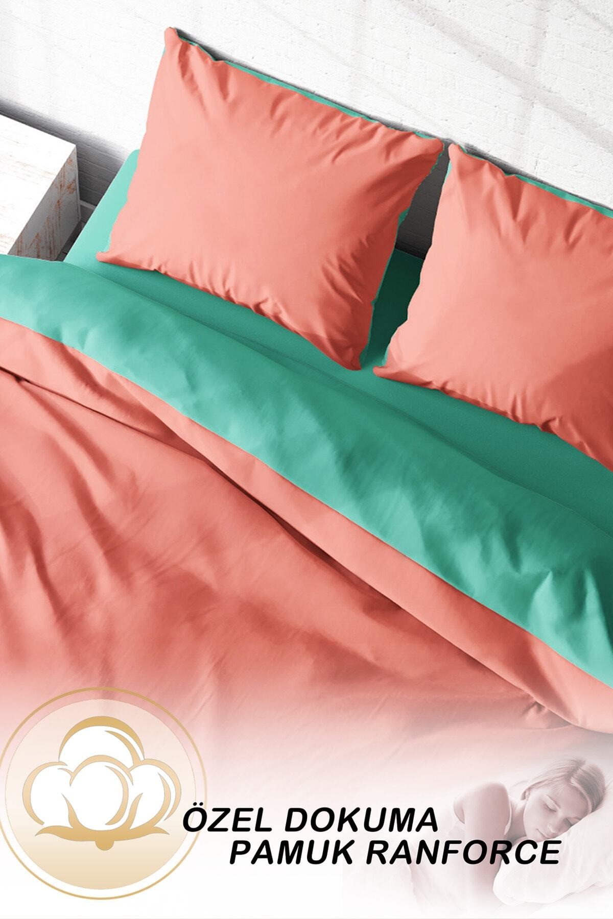 Kıng Sıze Deluxe Çift Taraflı Pamuk Ranforce Çift Kişilik Nevresim Takımı 220x240cm