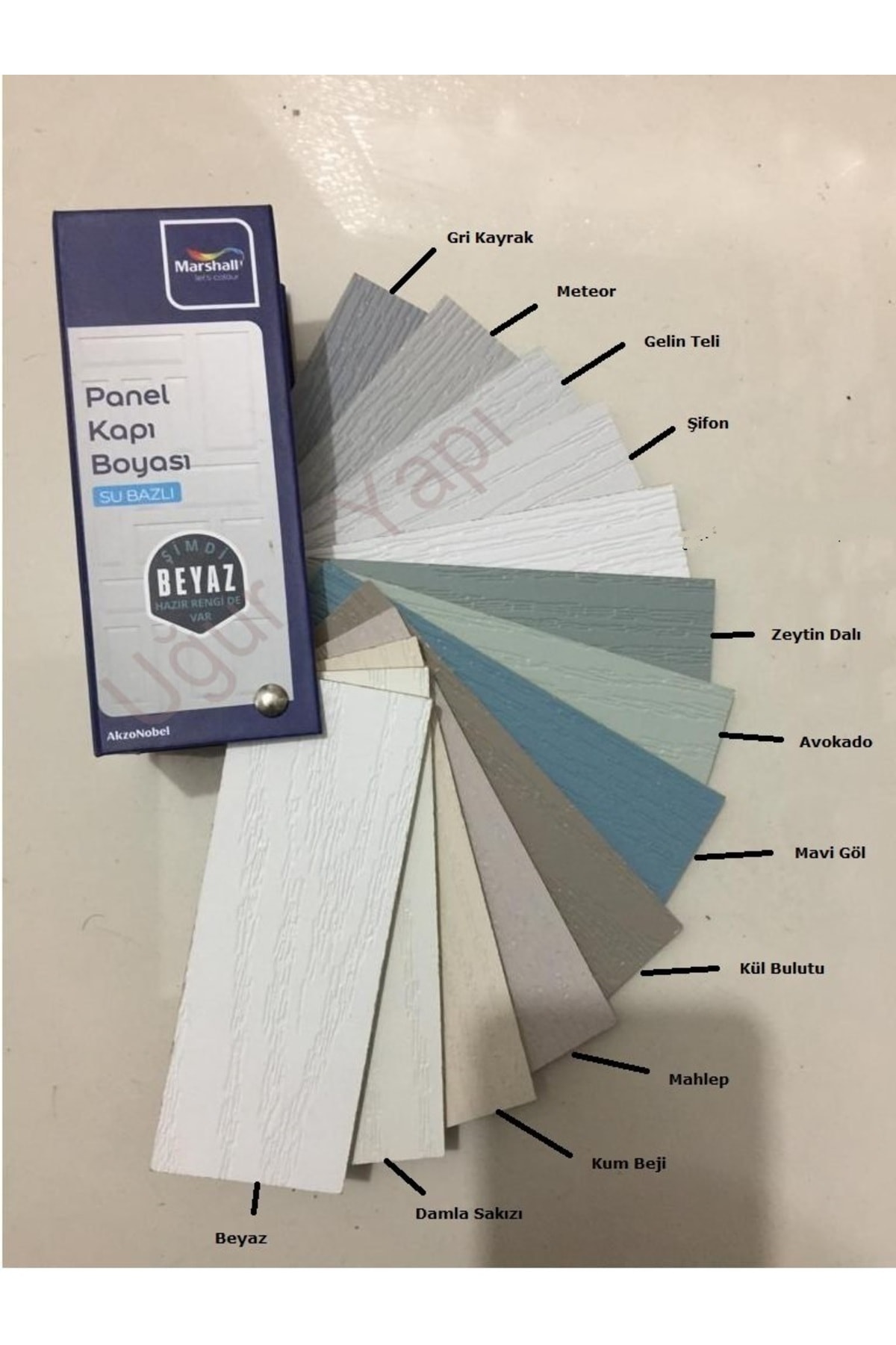 OZKUVVET Solvent (Tiner) Bazlı Sentetik Amerikan Panel Kapı Boyası 0,75 Lt Deniz Kabuğu