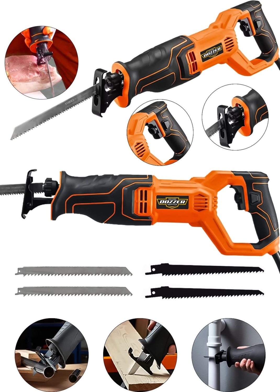 Alman X-11000 Devir Ayarlı 4 Bıçaklı Et Kemik Tuğla Yutong Demir Kesme Tilki Kuyruğu Makinesi