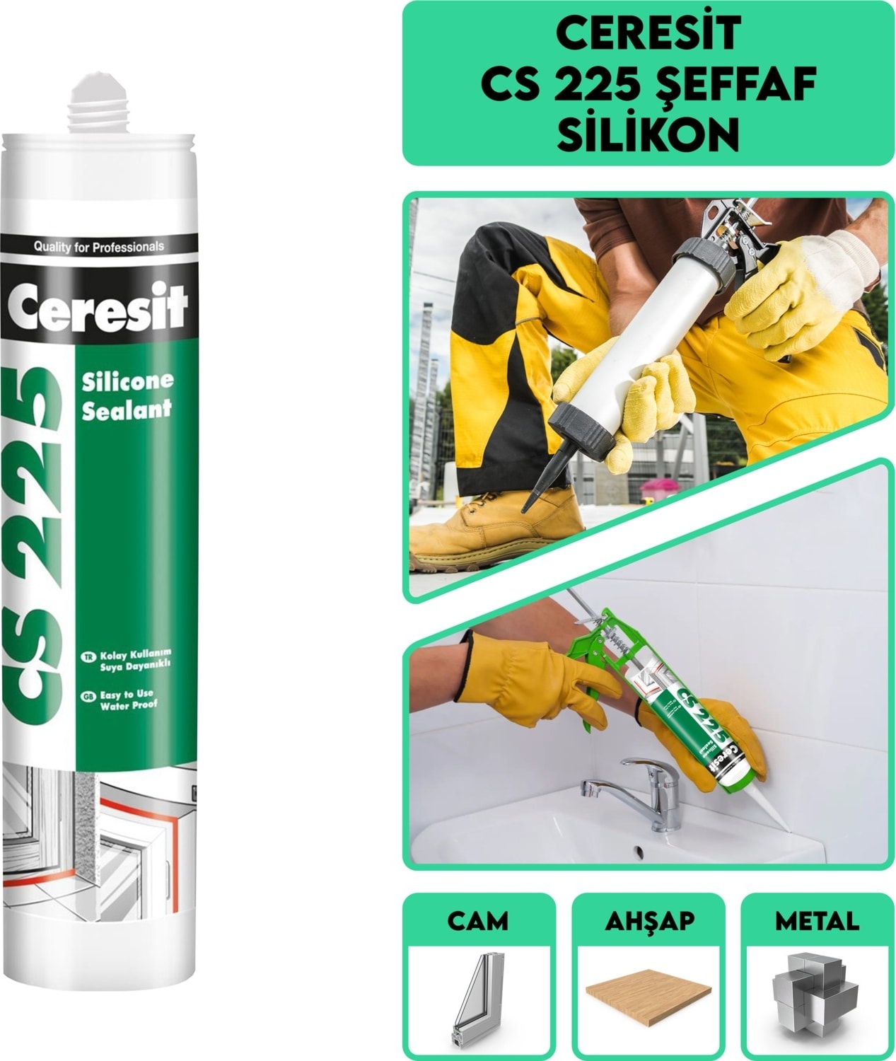 Cs-225 Şeffaf Silikon 280 Ml.