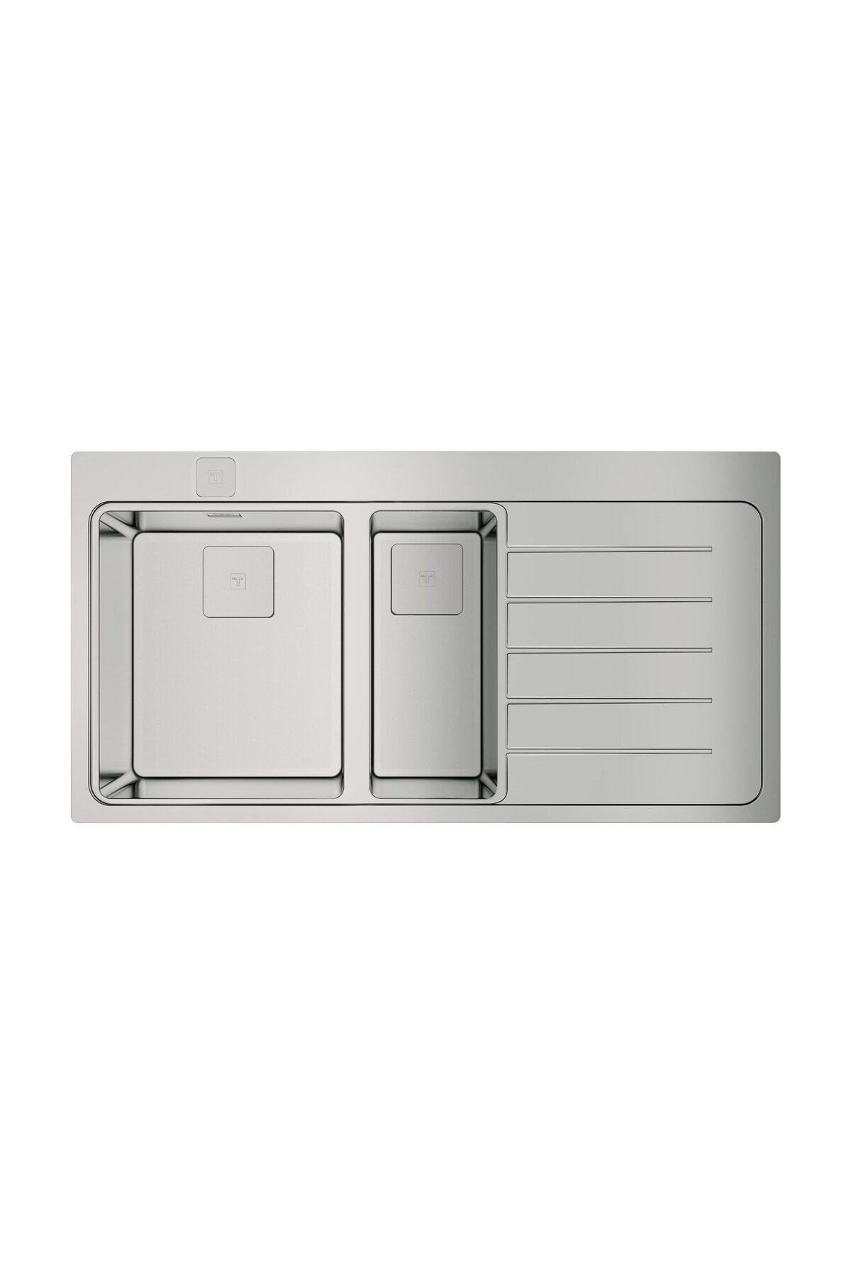 Zenit 1½b 1d 1,5 Gözlü Sağ Damlalıklı Paslanmaz Çelik Tezgah Üstü Mutfak Evyesi