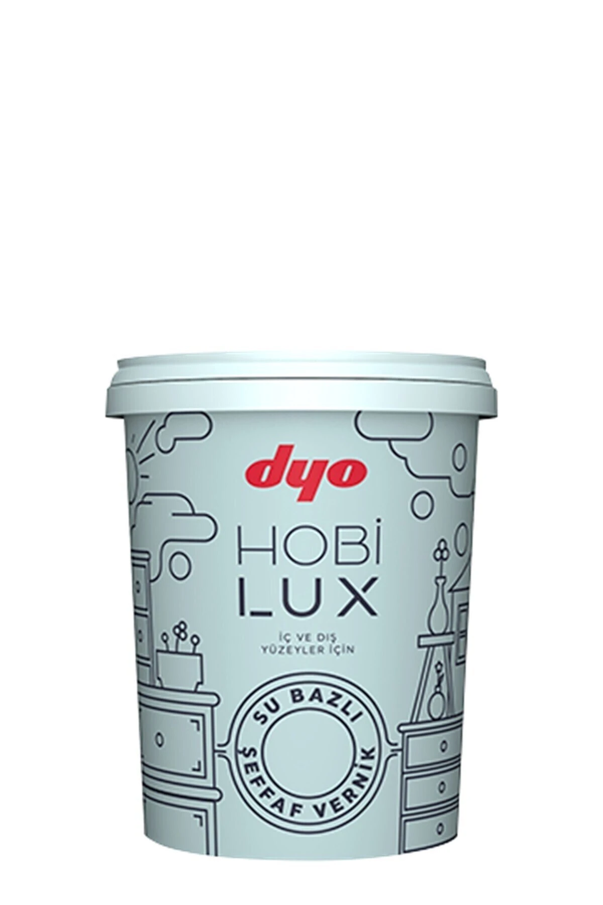 Hobilux Su Bazlı Vernik parlak 0,4 Lt HOBİLUX MAT VERNİK 9001