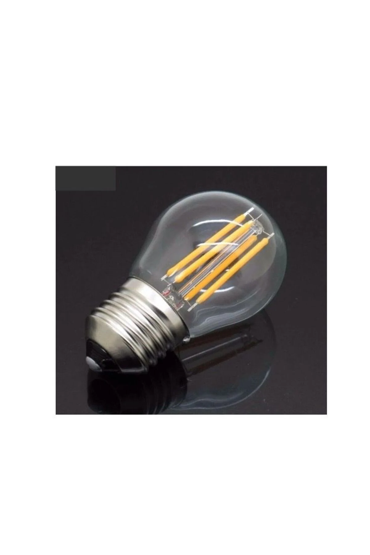 G45 Şeffaf Cam E27 Mini Led Ampul - 6500 Kelvin Beyaz