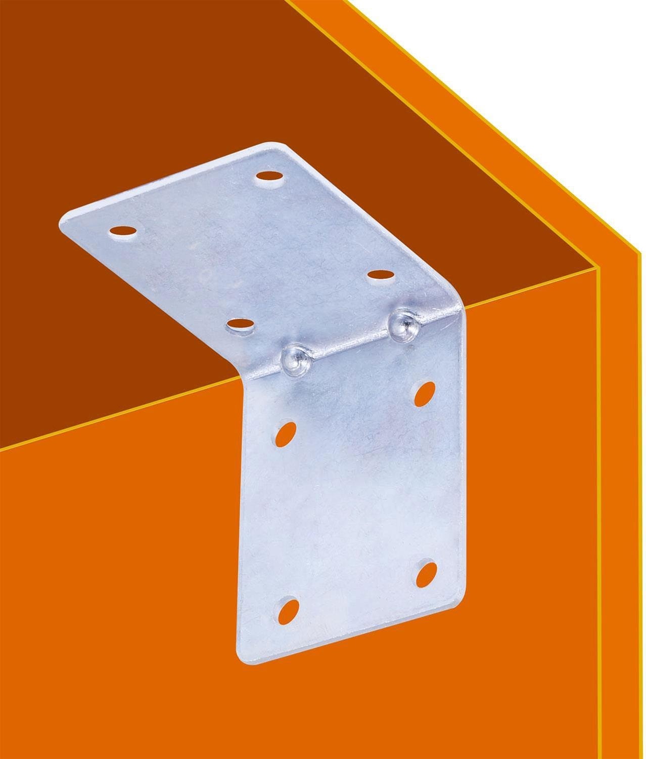 Mobilya Duvar Raf Dolap Köşe Bağlantı Sabitleme L Demir Köşebent Metal Gönye 50 x 50 x 40 mm 10'lu