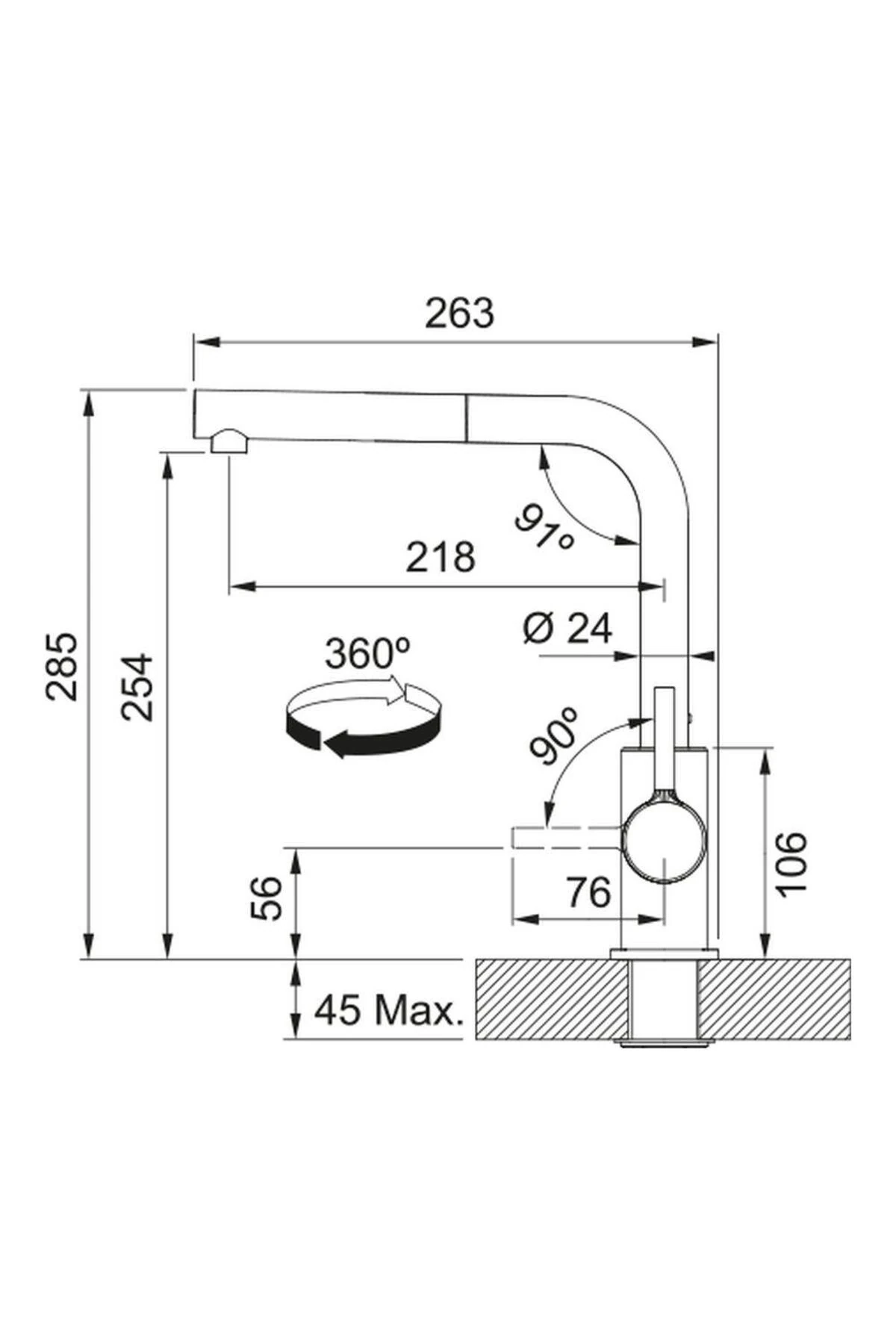 Lina L Doccia Spiralli, Mutfak Armatürü, Matt Black Renk