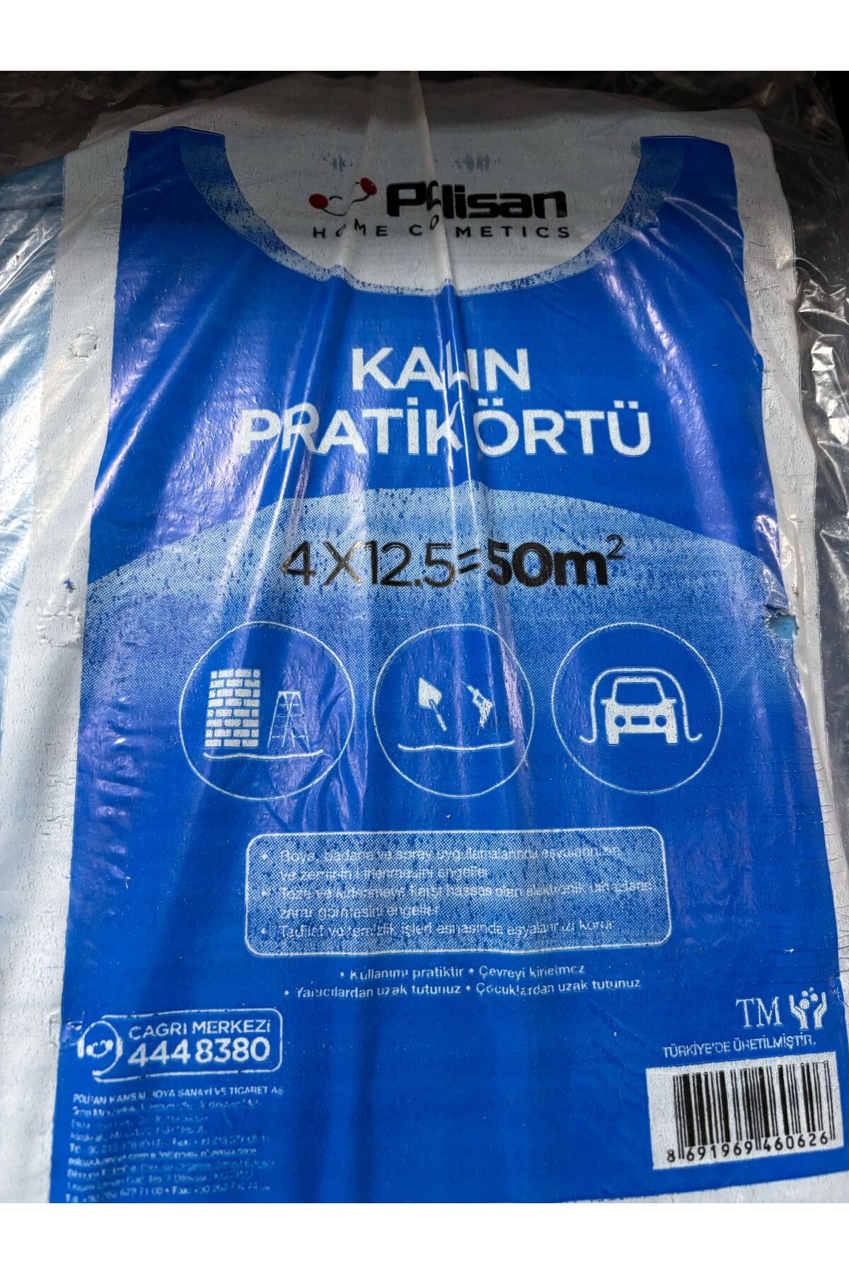 POLİSAN POLİSAN KALIN MAVİ BRANDA BOYA ÖRTÜSÜ  50 M2 (5 ADET)
