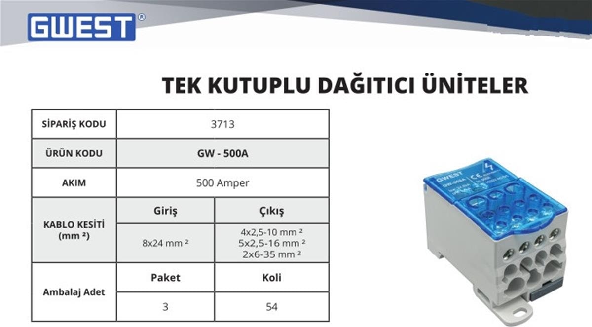 GW-500 Amper Dağıtıcı Ünite