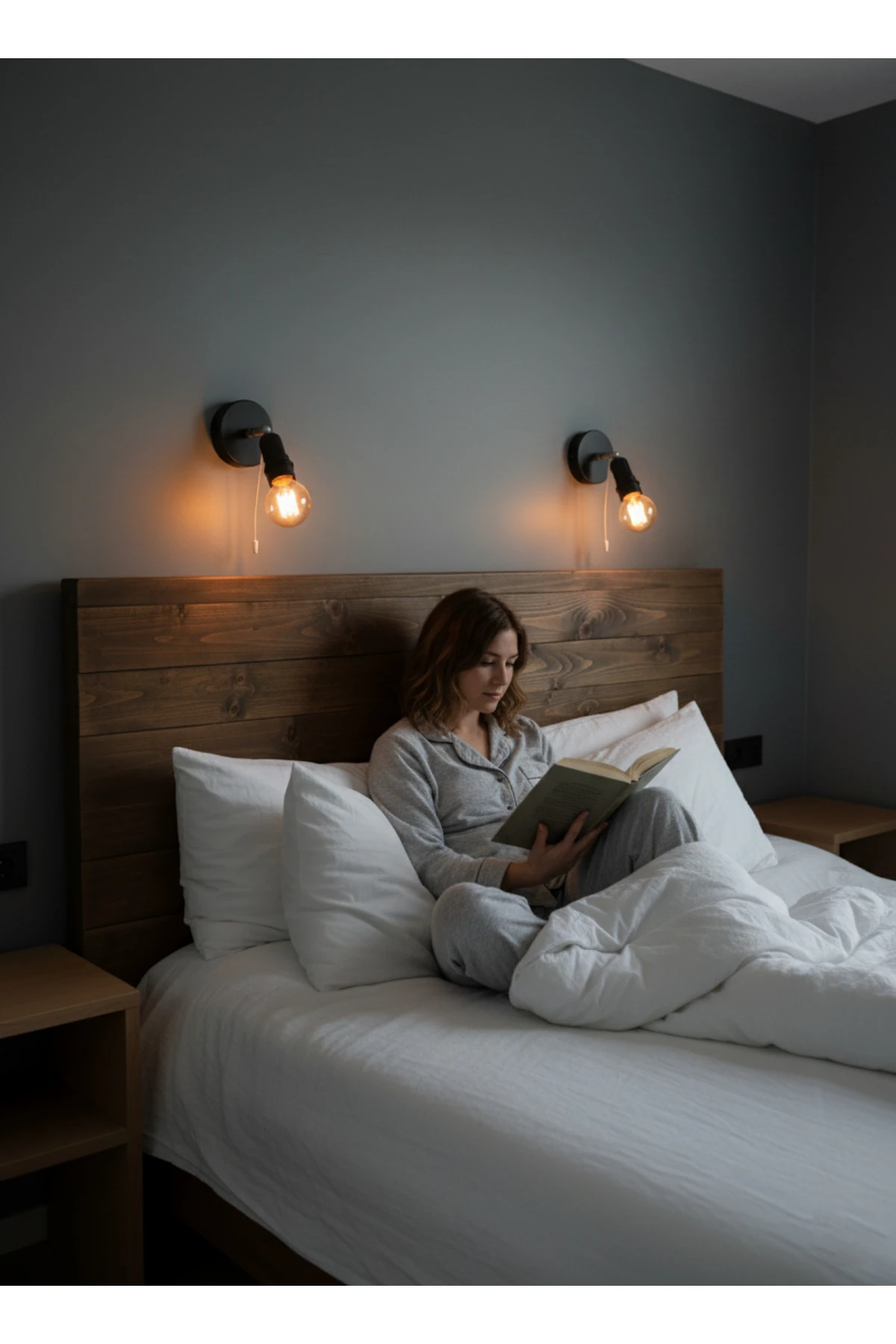 İp Switch Anahtarlı Doğal Endüstriyel Rustik Edison Salon Duvar Aplik 220 V (AMPUL DAHİL DEĞİLDİR)