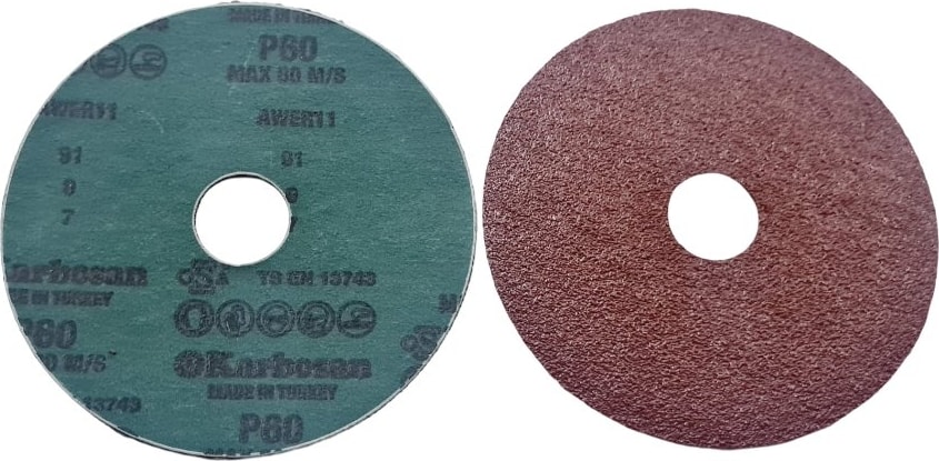 KARBOSAN AWER11 V115 60 Kum Vulkanize Fiber Zımpara | Dayanıklı ve Uzun Ömürlü Zımparalama | 10 Adet