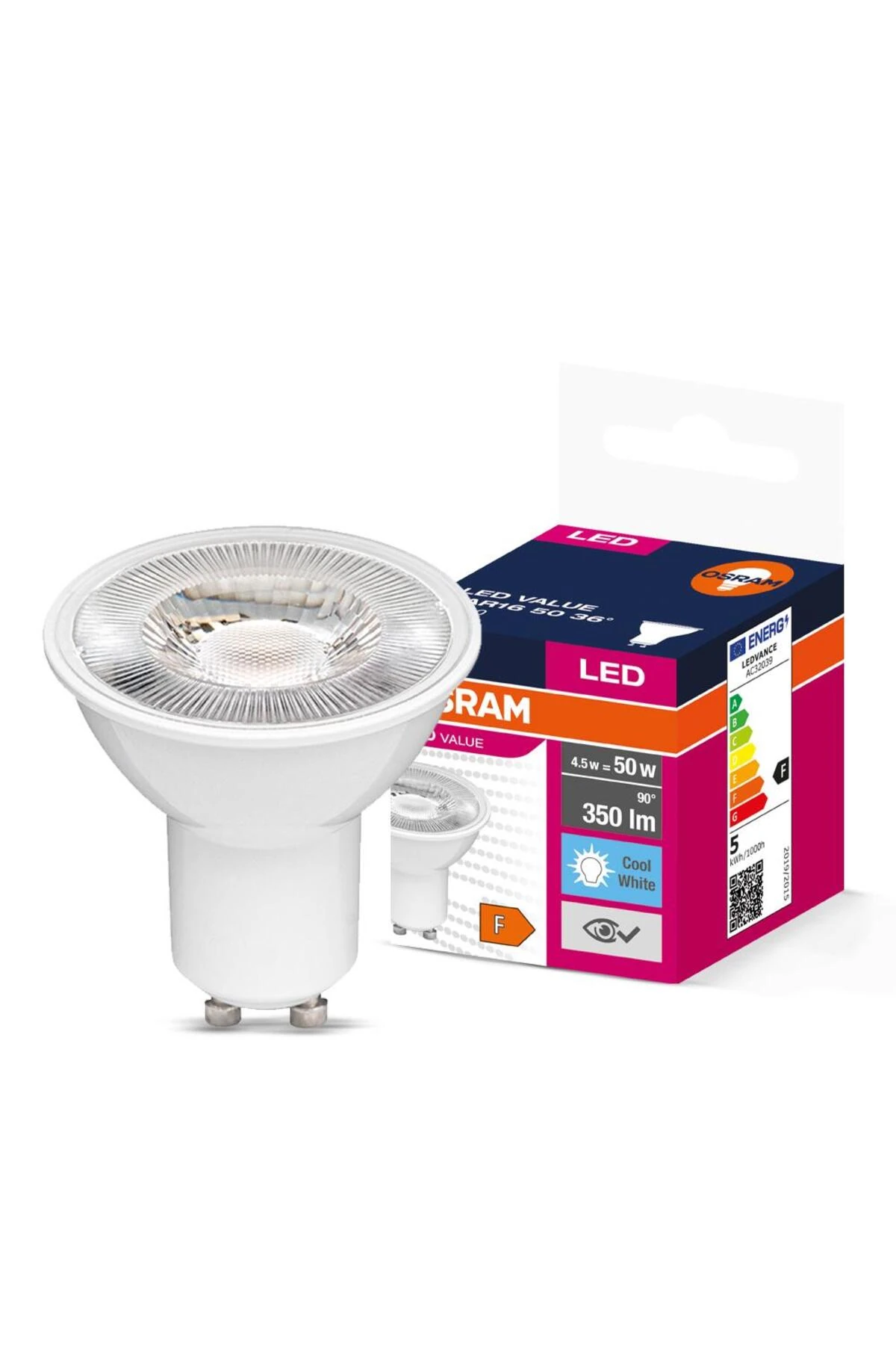 Led Value Par16 4.5w Gu10 4000k Gün Işığı Ampul 10 Adet