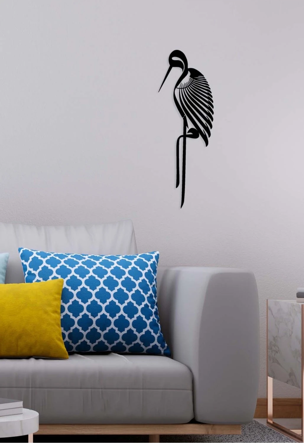 -Elif Mim Vav Harfi Islami Metal Tablo - Islami Ev Dekorasyonu - Dini Duvar Tabloları - 55 X 25 - Cm - Sıyah-Islm-132