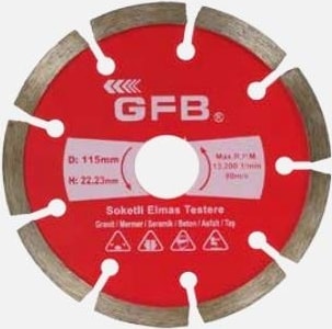 180 mm Soketli Elmas Beton Mermer Granit Kesici