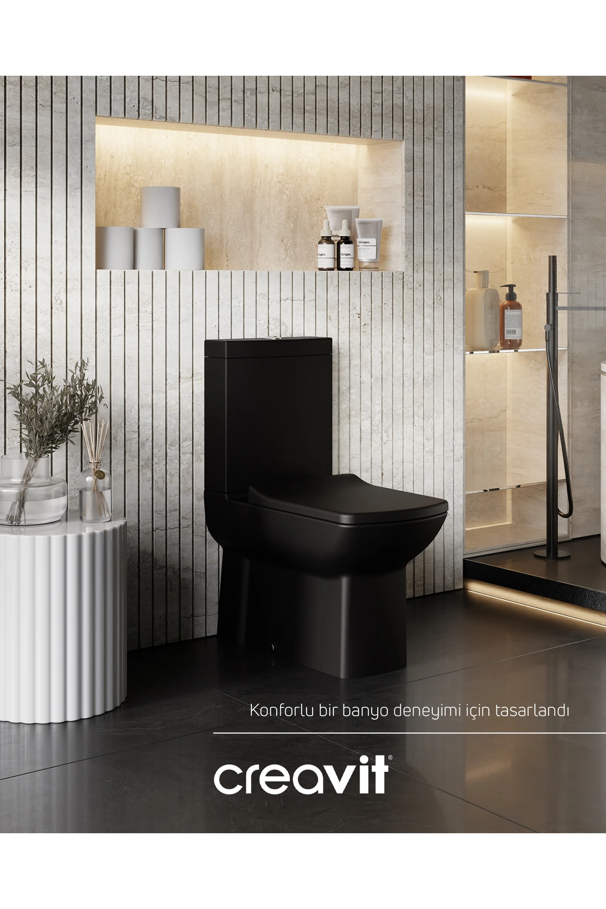 Lara Duroplast Yavaş Kapanan Kapaklı Kömür Karası Set