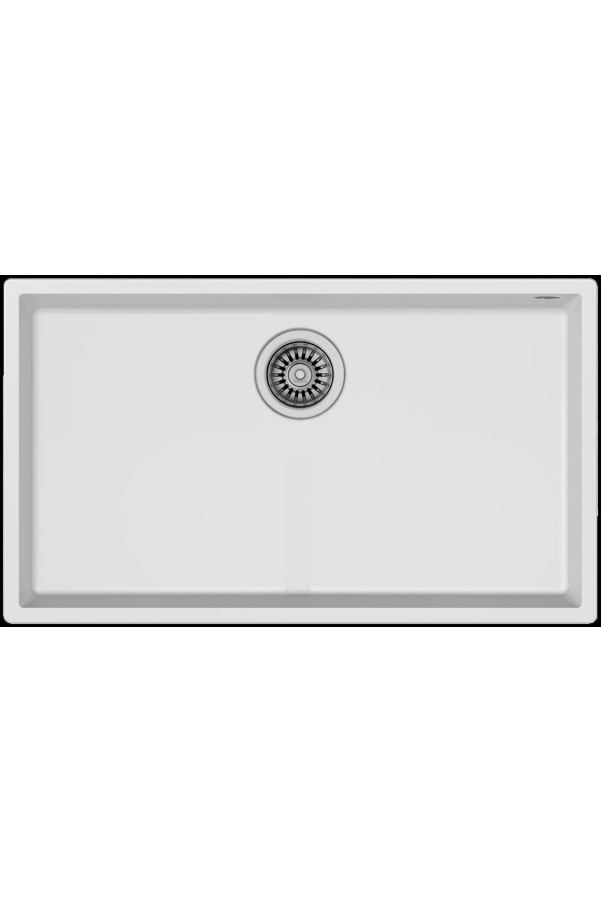 Beyaz Square 72.40 Tg Tek Gözlü Damlalıksız Granit Eviye (.115230019)