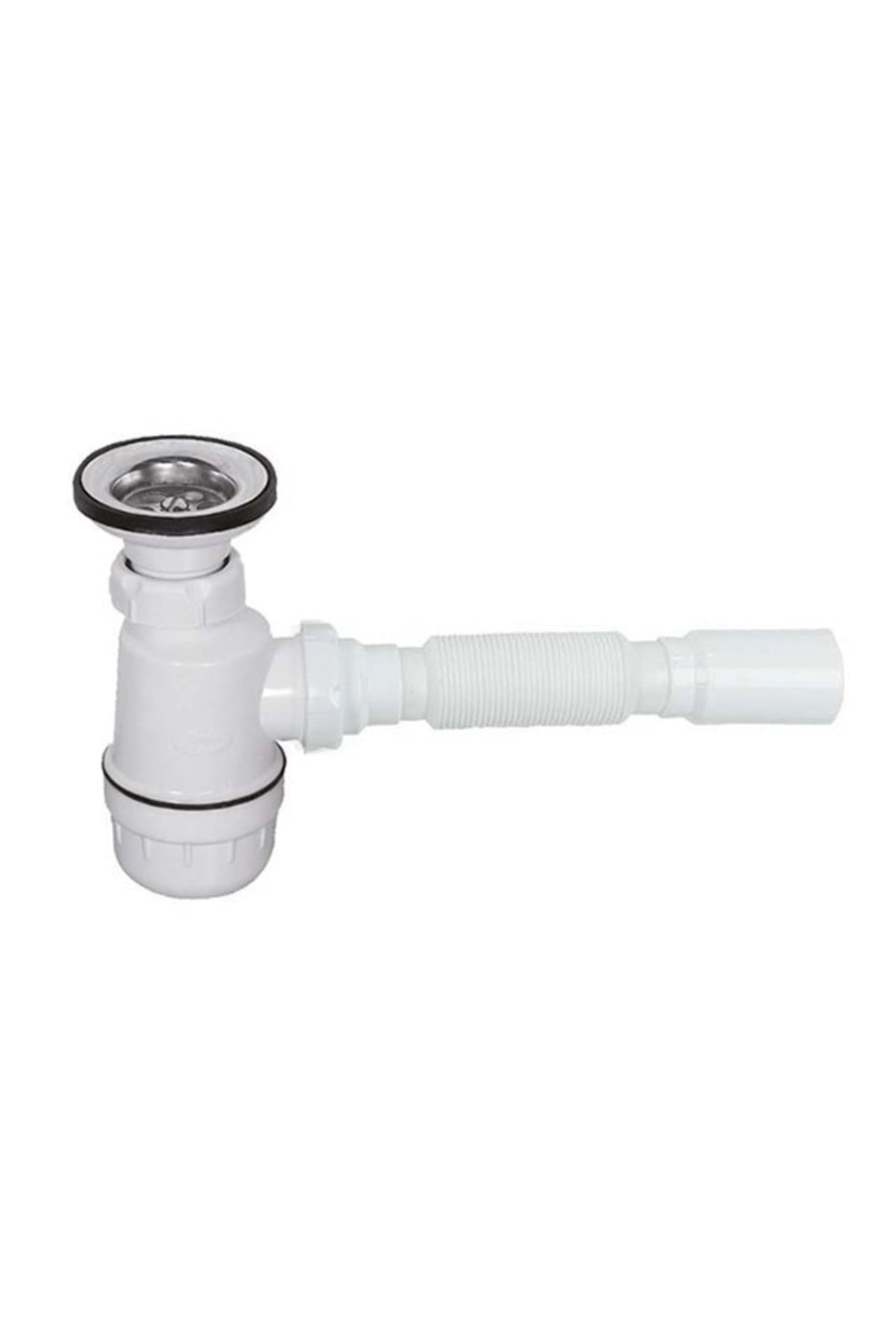 Plastik Taslı Lavabo Eviye Gider Sifonu Körük Çıkışlı