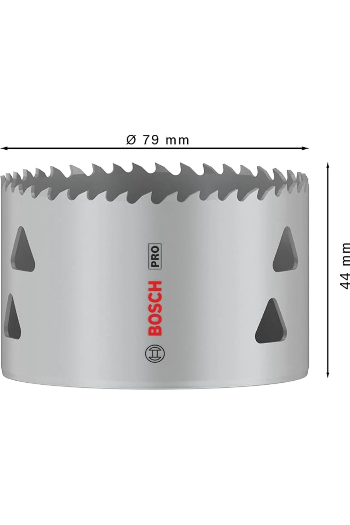 1 x PRO Multi Malzeme Delik Testeresi (Yumuşak Ahşap, Alçıpan Duvar için, Ø 79 mm, Profesyonel