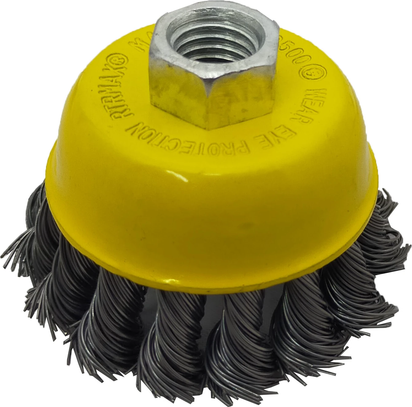 Çanak Fırça 65 Saçak Burgulu Sert Fırça Tel Fırça Burgu Telli Taşlama Fırçası