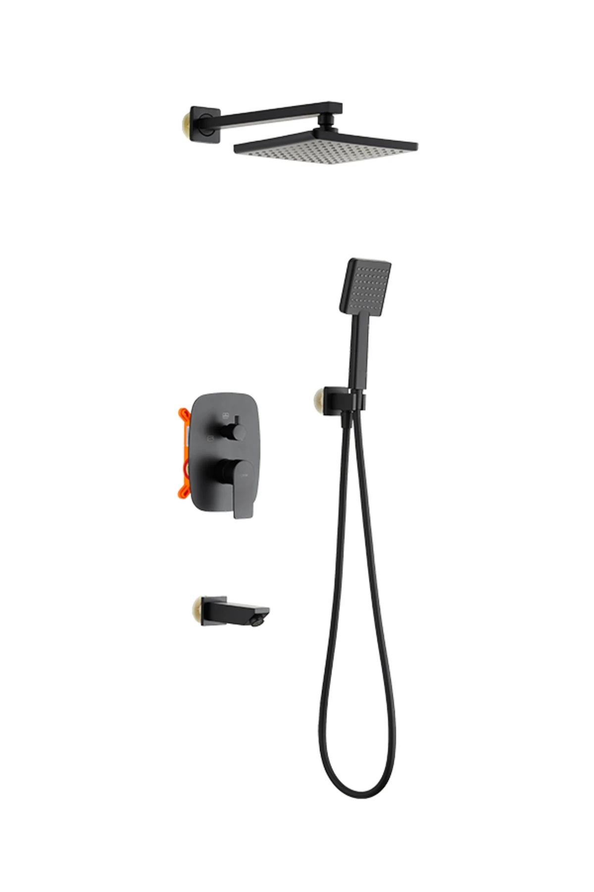 Tetra Ankastre Duş Seti (3 YOLLU) (Mat Siyah)