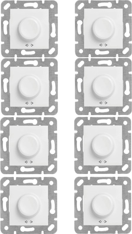 Karre Rotatif Dimmer R 40-600W Beyaz (Çerçeve Dahil) 90967047 (8 Adet)