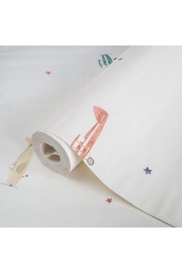 Adakids 8907 Serie Çizgili Desenli Çocuk Odası Duvar Kağıdı 8907-1