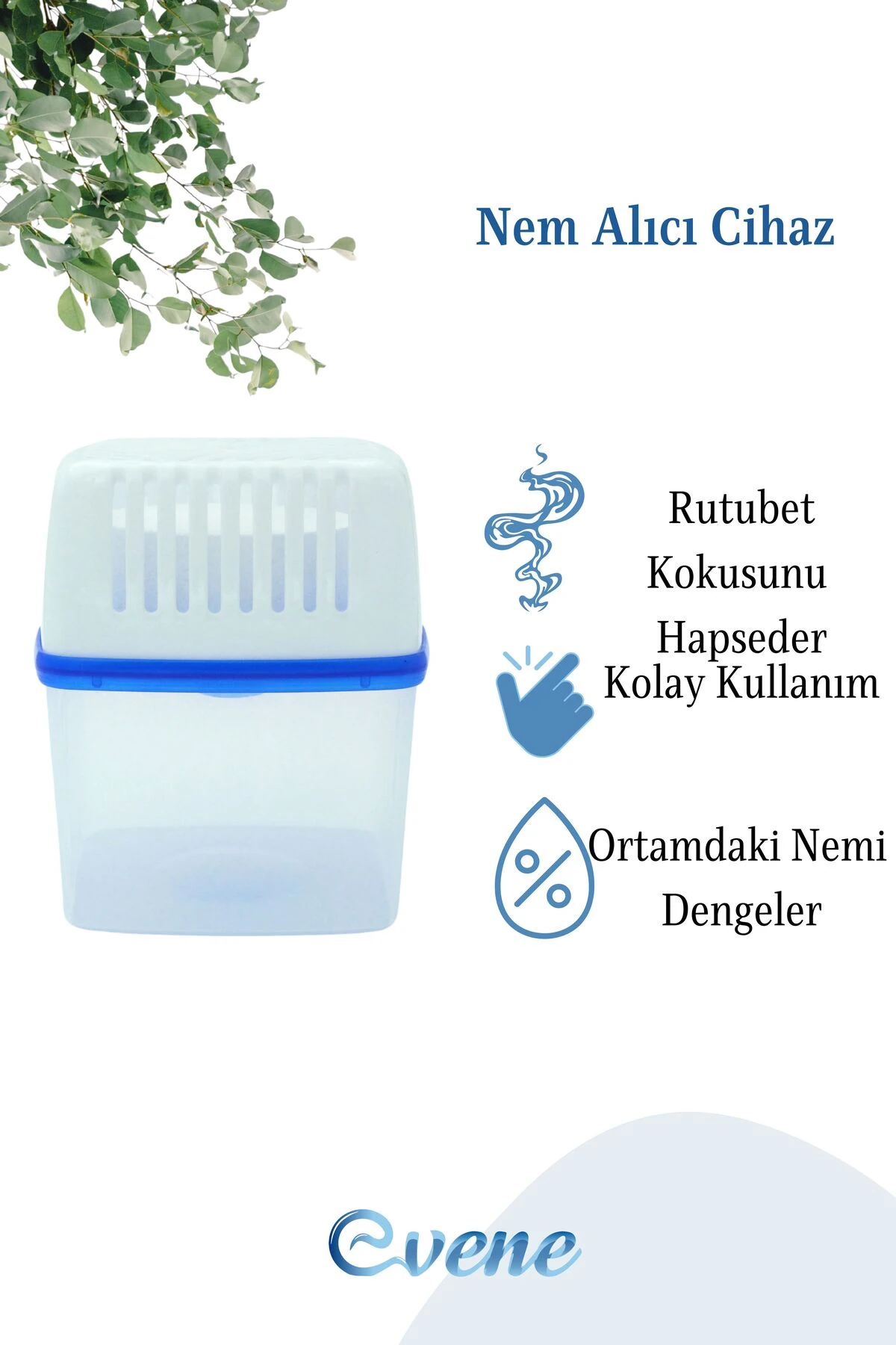 Nem Alıcı Set Cihaz Ve 4 Yedek Tablet Rutubet Giderici Önleyici Emici Küf Engelleyici 4 X 450 gr