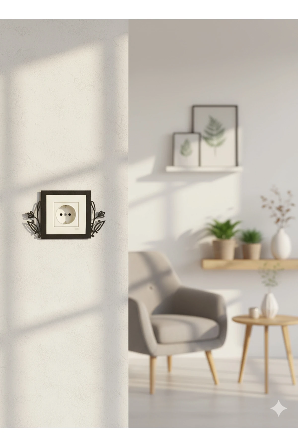 Dekoratif Priz Çerçevesi Rustik TR