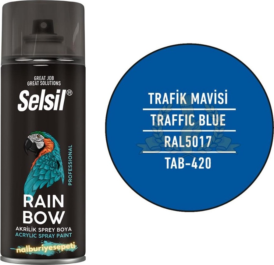 Rainbow Akrilik Sprey Boya Trafik Mavi 400 Ml. - Ral5017