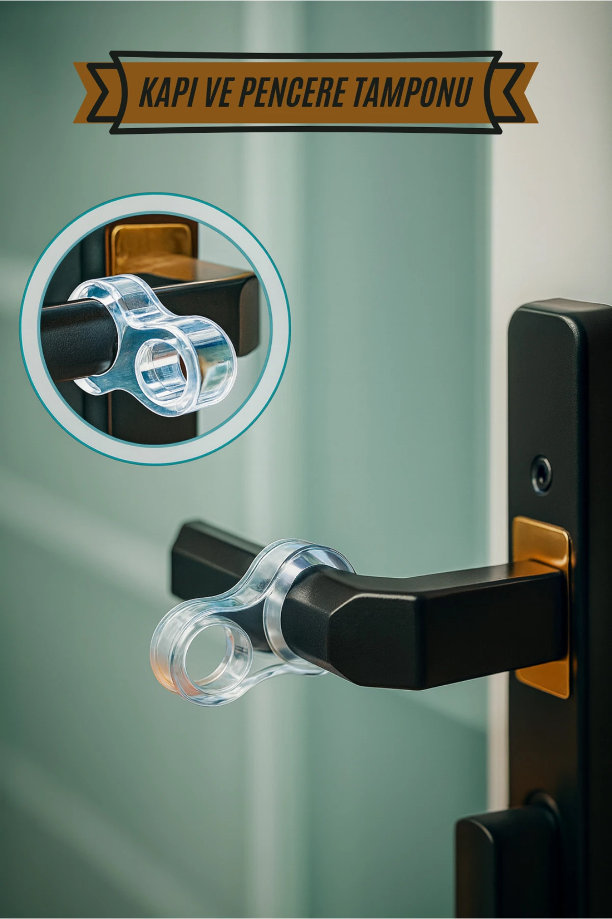 4'lü Kapı Ve Pencere Tamponu - Stoper - Kapı Arkası Duvar Koruyucu - Silikon