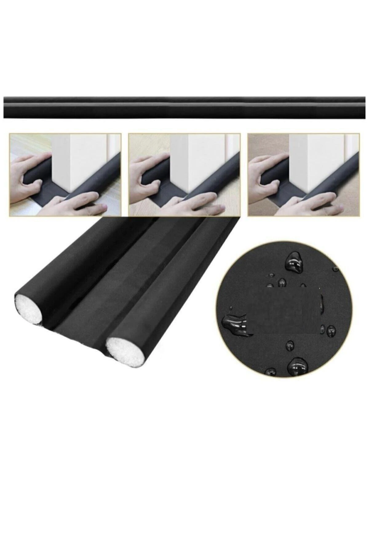 3 Adet Kapı Altı Rüzgar Soğuk Önleyici Çift Taraflı Ayarlanabilir Isı Yalıtım Izolasyon Malzemesi Sa