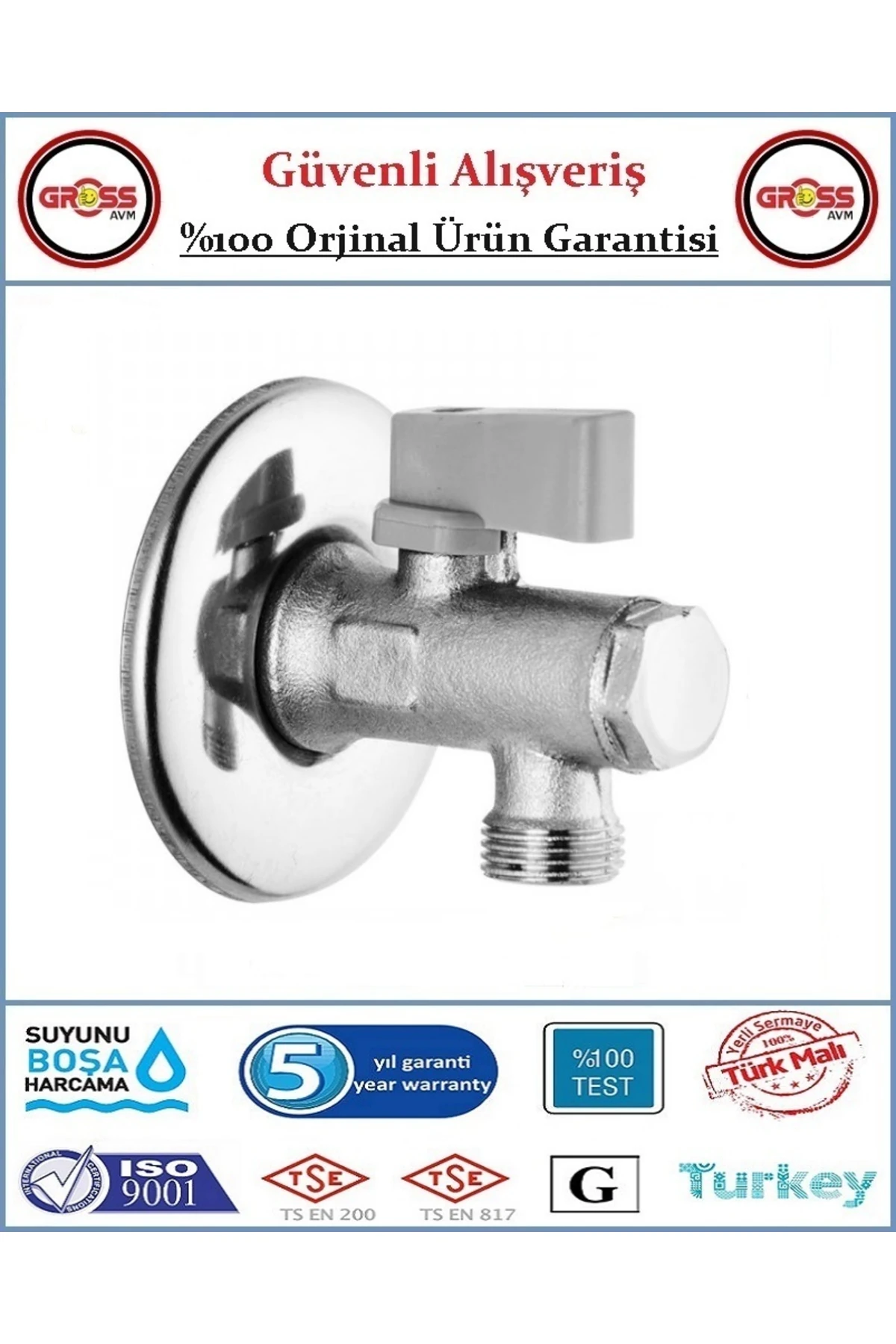 E.C.A Filtreli Ara Musluk - Klozet Taharet Musluğu - Orjinal Ürün - 5 Yıl Garanti