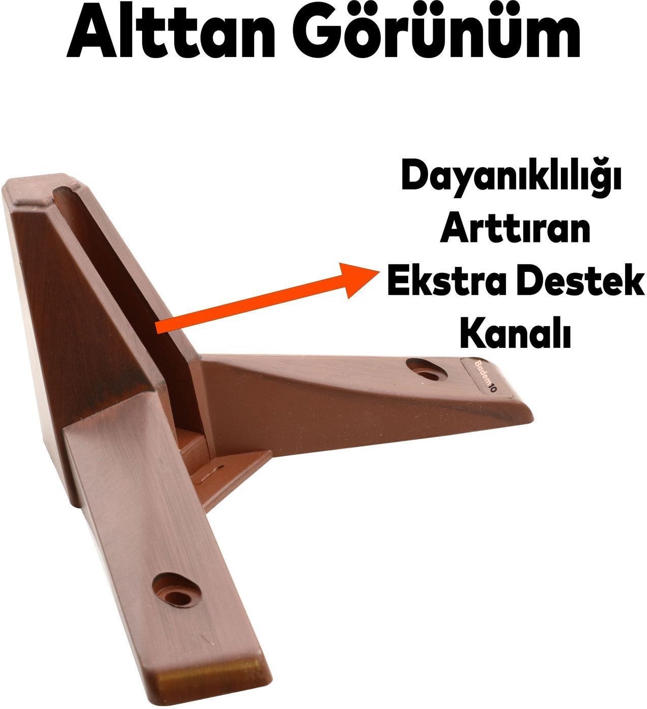 Sedir Lüks Mobilya Kanepe Sehpa Tv Ünitesi Koltuk Ayağı 14 cm Ahşap Desenli Kahverengi Ayak 4 Adet