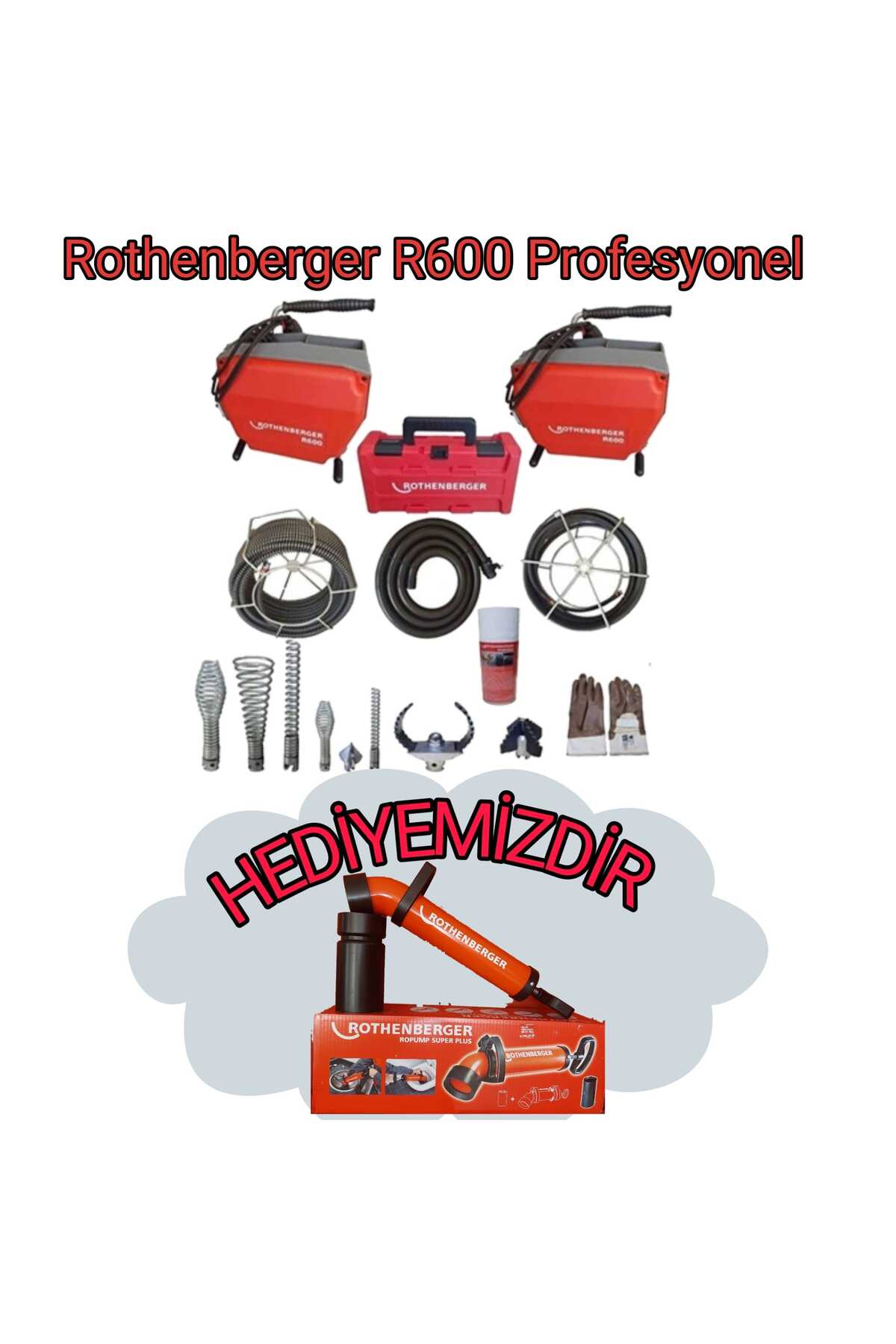 Rothenberger R600 Profesyonel Kanal Gider Açma Makinesi ROPUMP HEDİYELİ