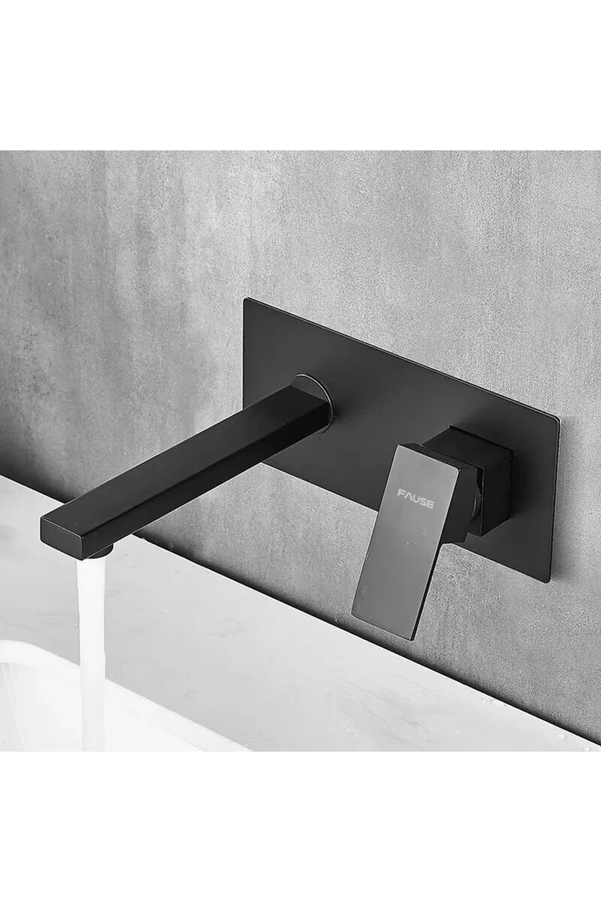 Duvardan Ankastre Lavabo Bataryası Siyah Kda103-b