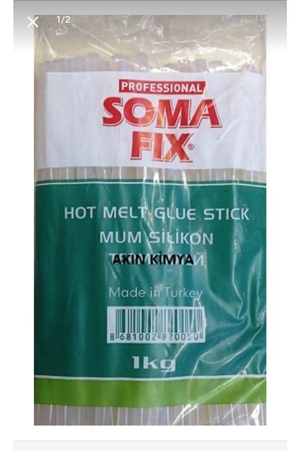 1 Kg 11.3x300 Mm Kalın Mum Silikon Çubuk Sıcak Şeffaf