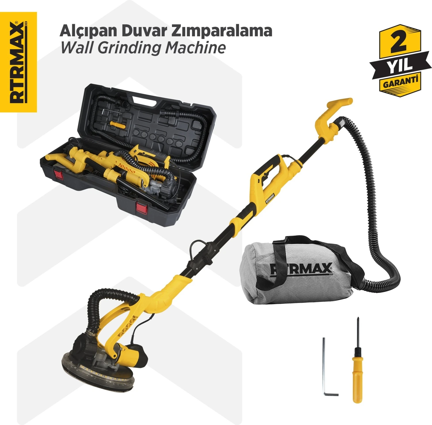RTM3793 Alçıpan Duvar Zımpara Makinası 710 W 225 mm