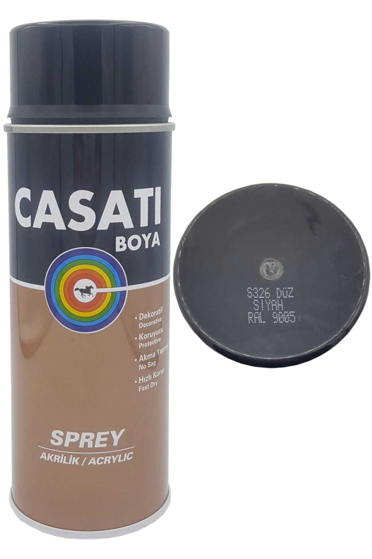 Akrilik Sprey Siyah Parlak- 400 Ml