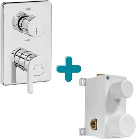 İcon Ankastre Banyo Bataryası 2 Parça Set (102167201HKDE+102166201)