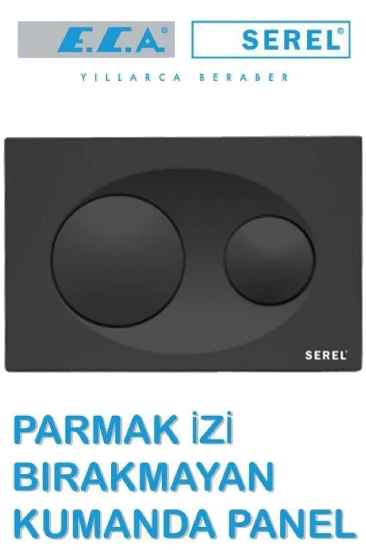 Serel Gömme Rezervuar Paneli Çift Buton E.c.a Güvencesi P40 Mat Siyah P400190