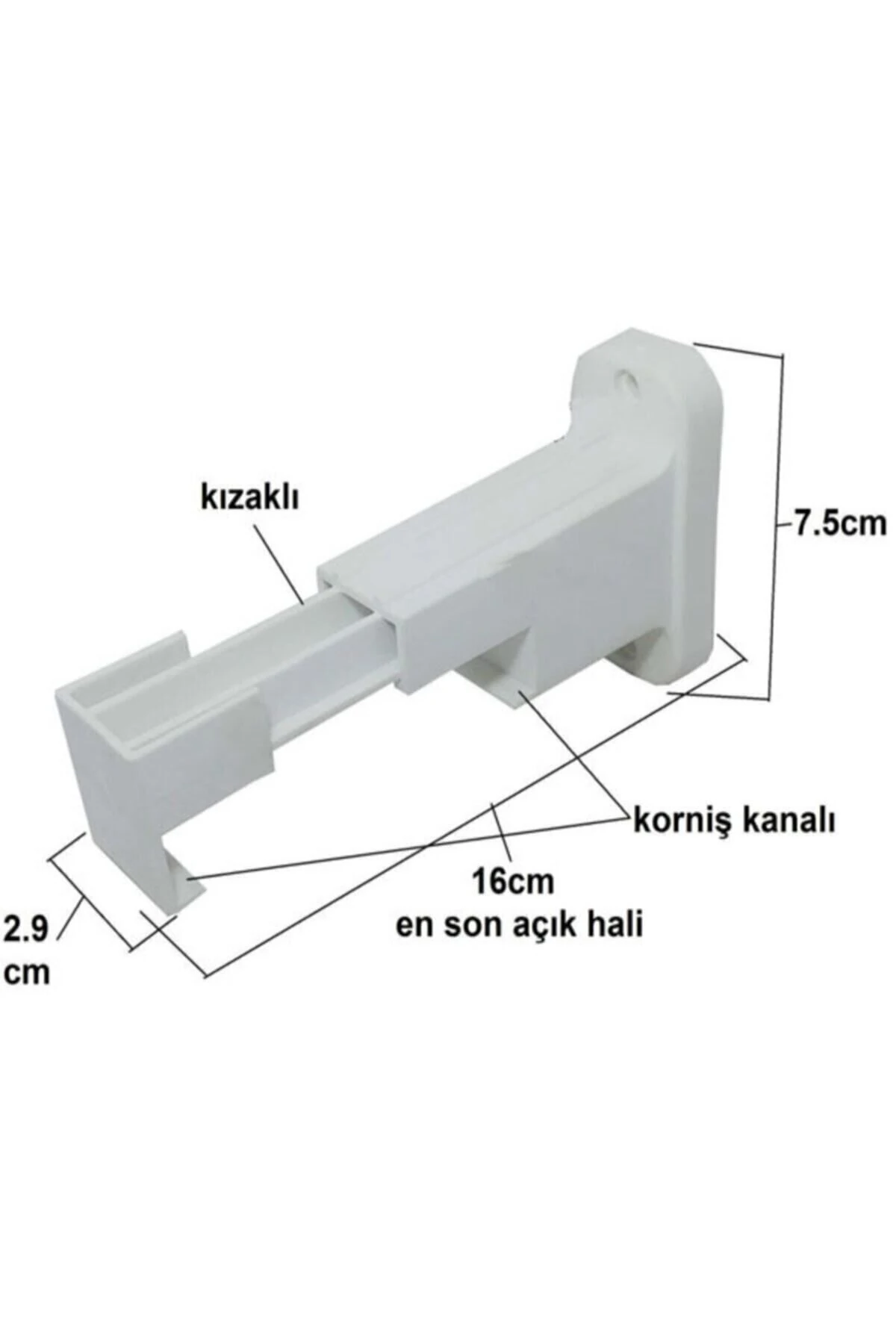 Seval Korniş Perde Rayı Ayağı L Ayak Duvara Montaj Aparatı (VİDA DUBEL DAHİL DEĞİL)