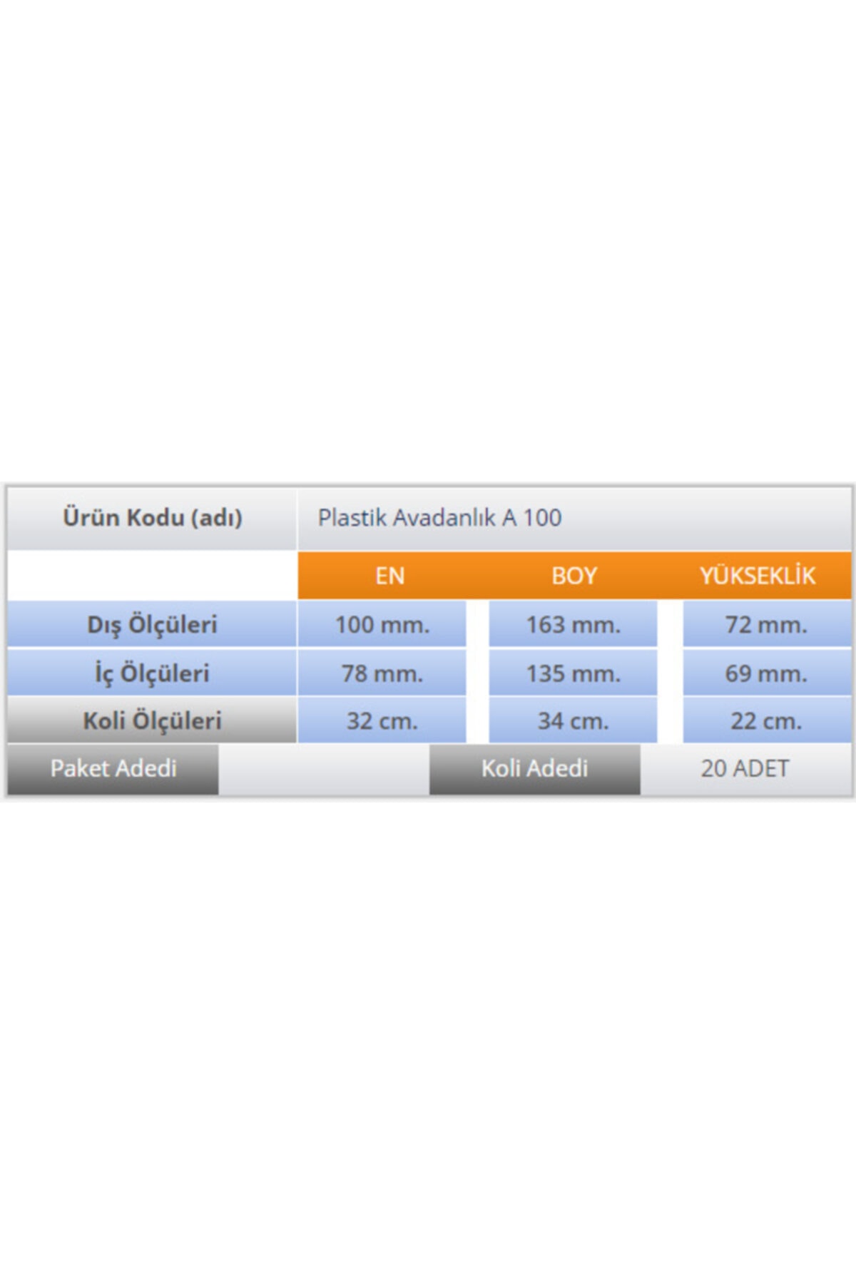 Avadanlık A100