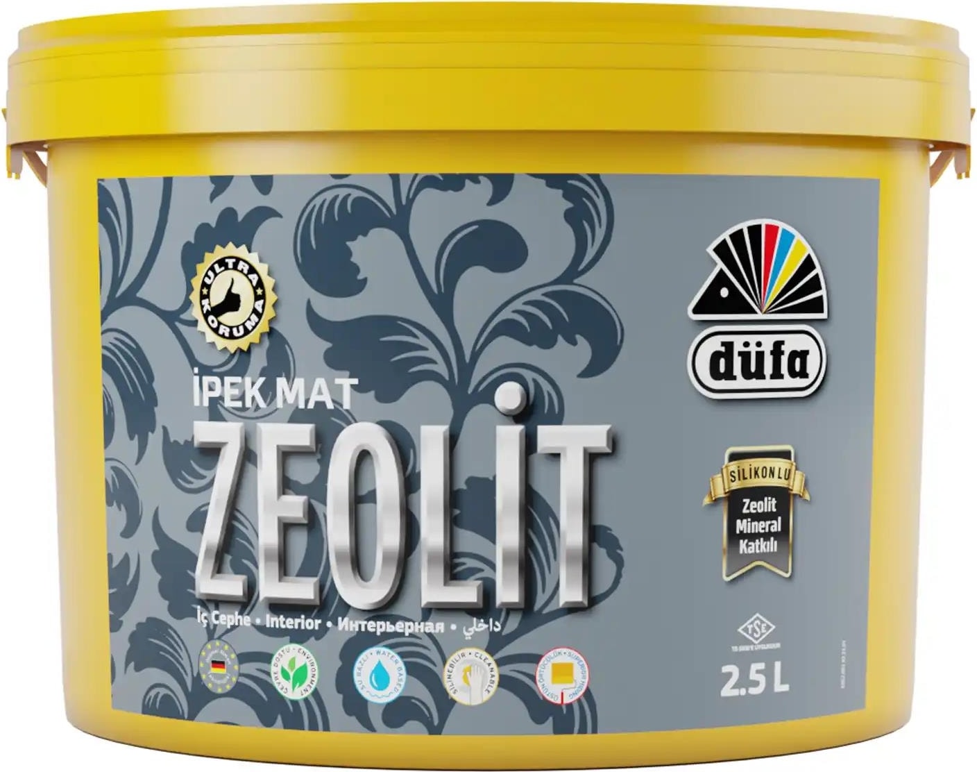 Zeolit İpek Mat İç Cephe Duvar Boyası 2377 Asya 2.5 l
