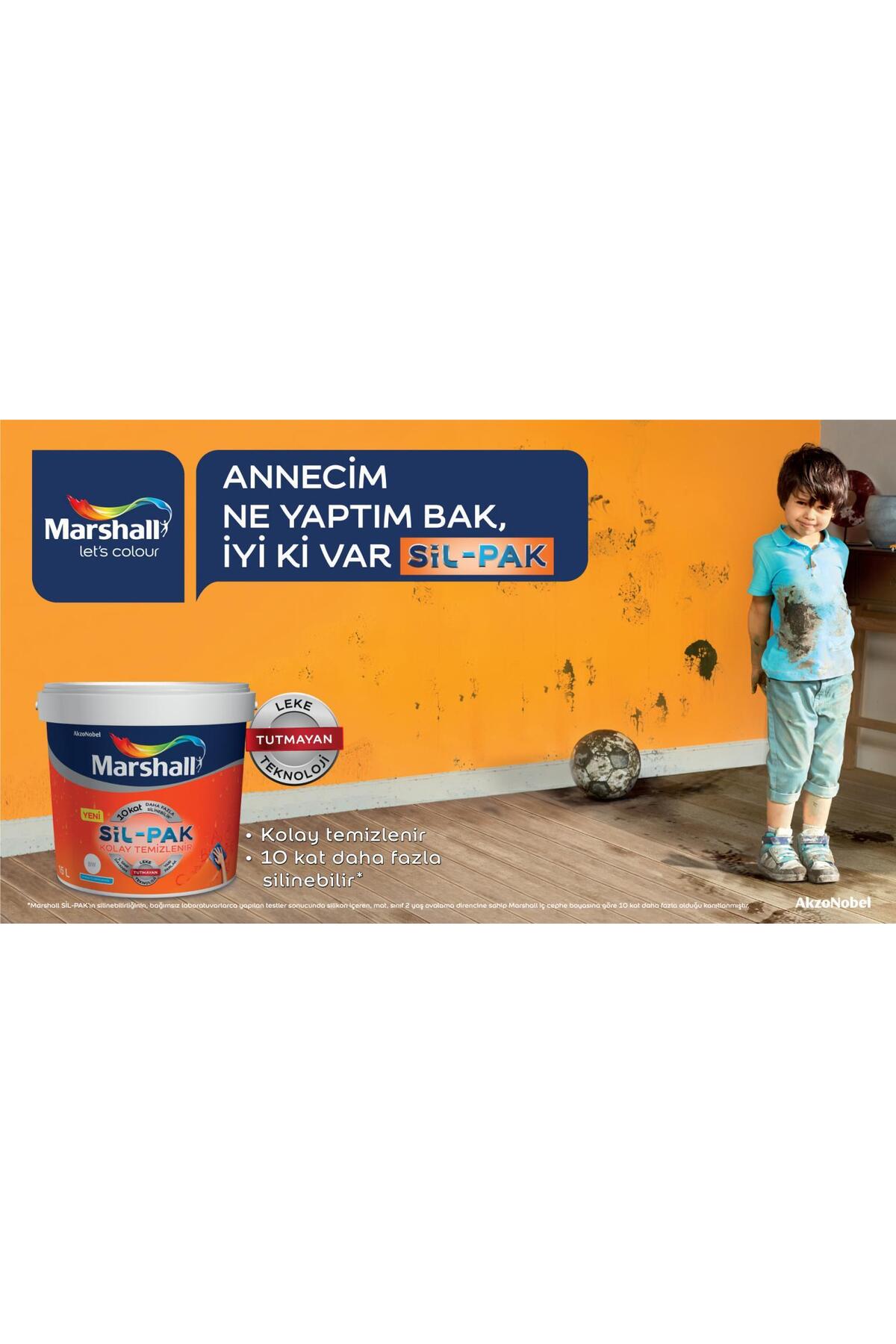 Sil-pak Leke Tutmayan Silinir Duvar Boyası 2.5 Lt