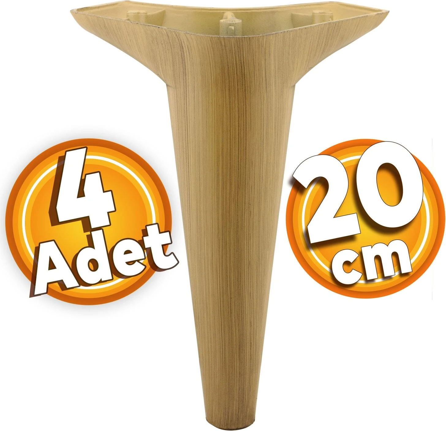 Aspen Lüks Mobilya Kanepe Koltuk Tv Ünitesi Baza Ayağı Ayakları 20 Cm (4 Adet)