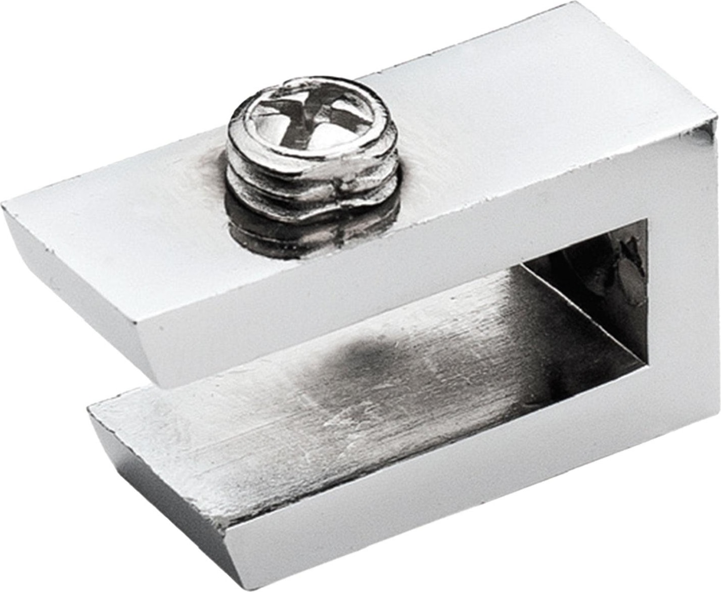 Cam Tutucu Ahşap Raf Tutucu Cam Etejeri Metal U Tipi Krom Metal Vidalı (4 Adet)